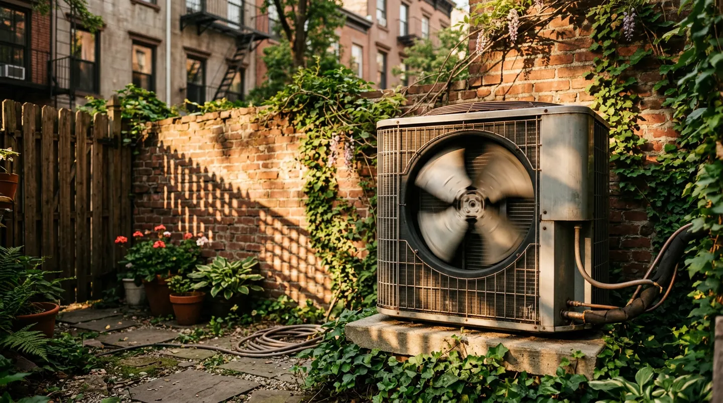 Thermostat and indoor air handler in a pre-war New York City apartment short-cycling